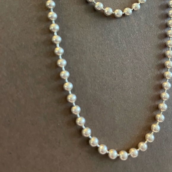 Silpada Sterling Silver 30” Ball Bead Dog Tag 3mm Chain Necklace N0197 - Picture 8 of 12